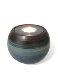 Keramiek bolronde urn met waxinelichtje UV20-11-1